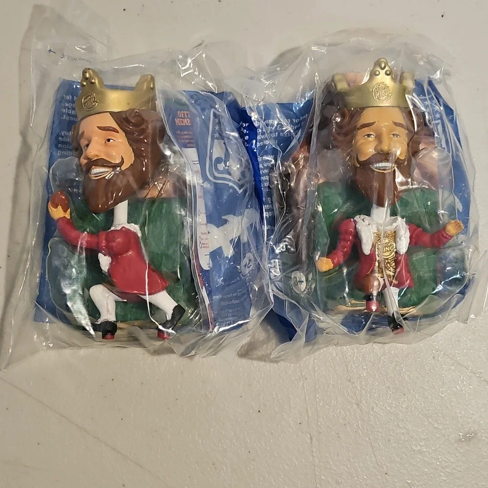 Lot Of 2 Burger King NFL Super Bowl XLI 2006 Bobbleheads ~ The King TOY